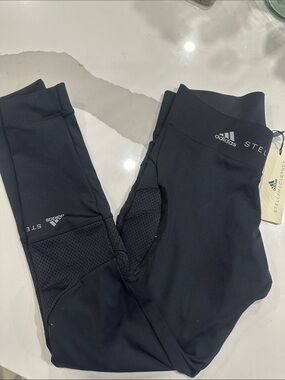 Stella McCartney for Adidas Athletic Leggings with Mesh Panels, size S